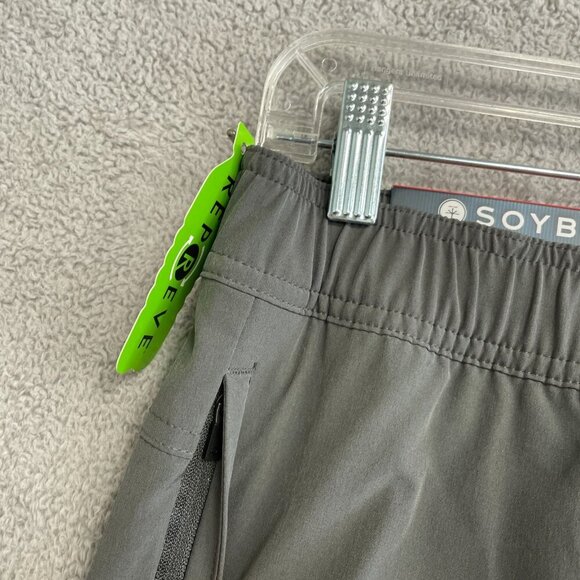 NEW Soybu Men's M Woven Jogger Track Pants Water Resistant Charcoal Pull on - Picture 5 of 9